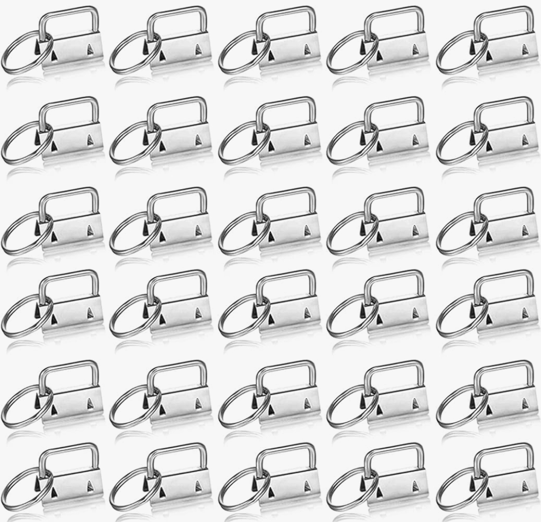 Approx 175 pcs. - Key Fob Hardware Wristlet Set Wrist Key Chain Wristlet Sets with Split Rings Key Rings-(1 Inch)