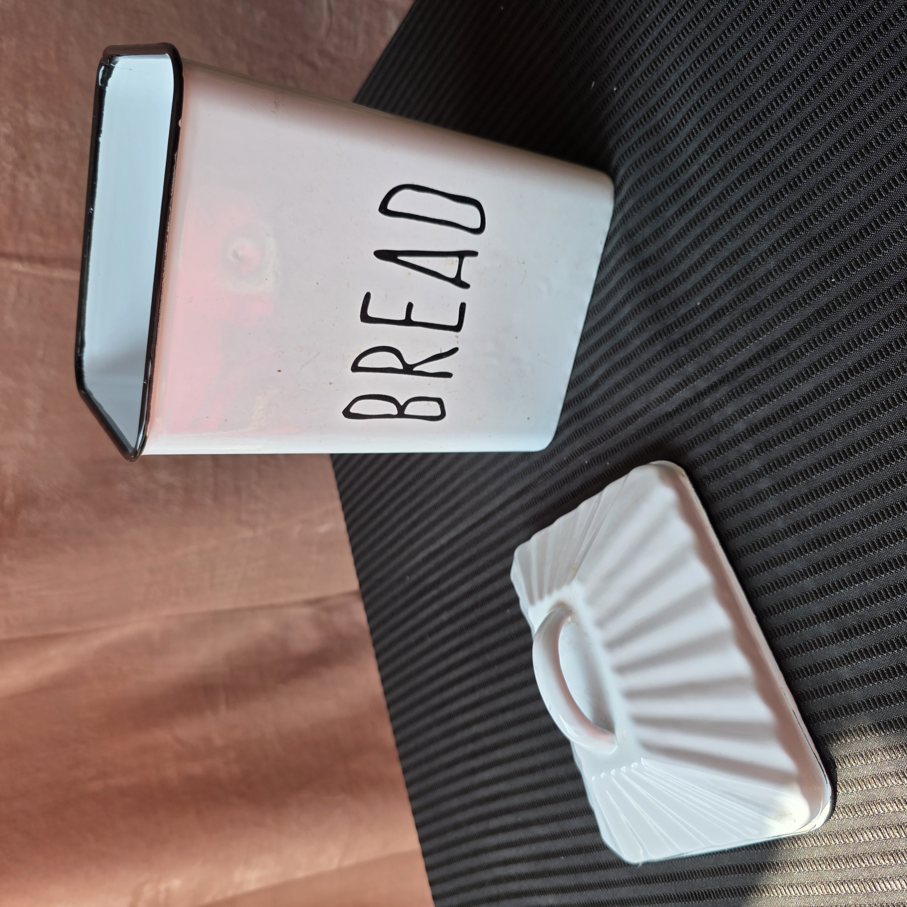 Modern Enamel Bread Canister with Lid โ photo 5