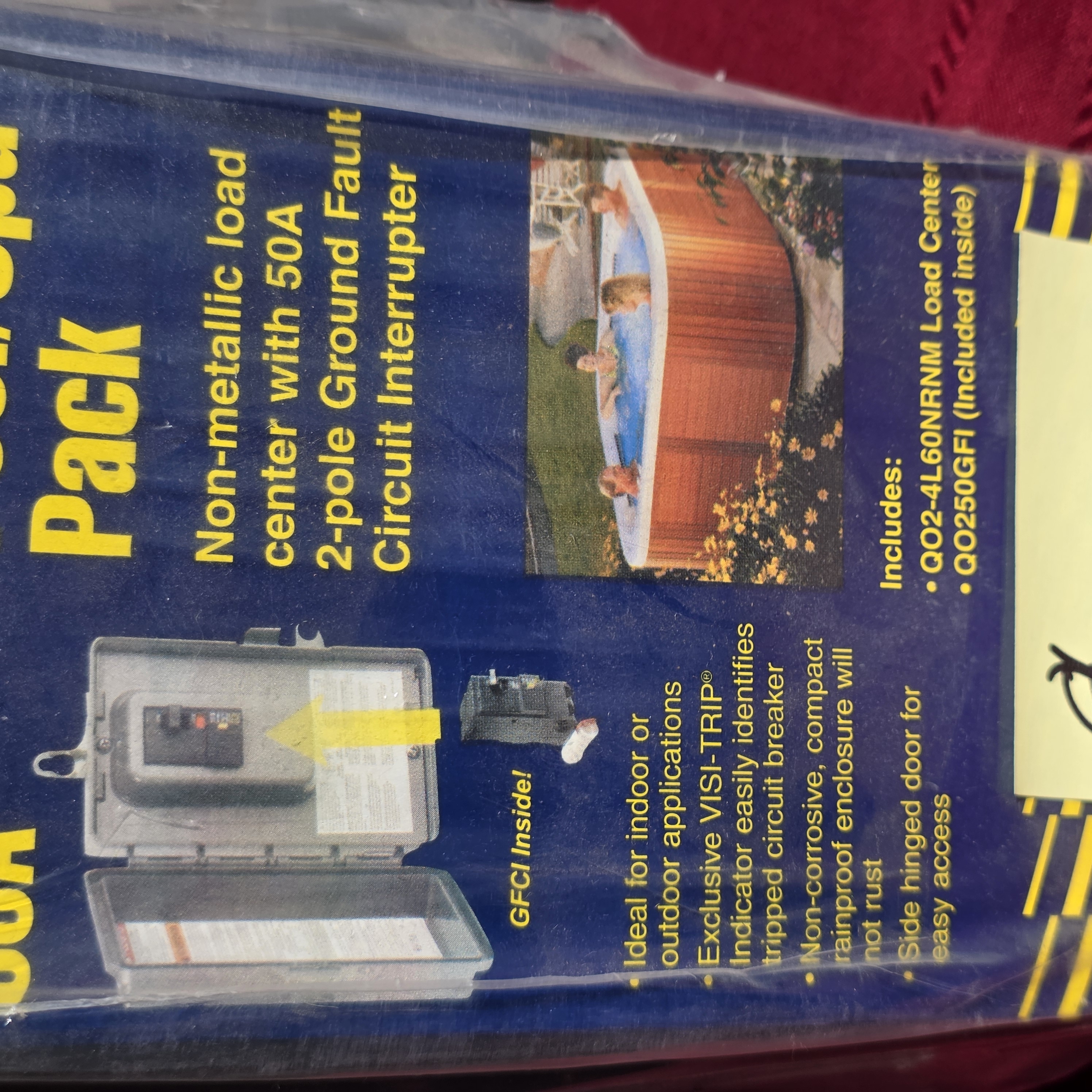 Square D QO Hot Tub/Pool/Spa Pack, 50A GFCI, Model QOE250GFINM โ photo 2