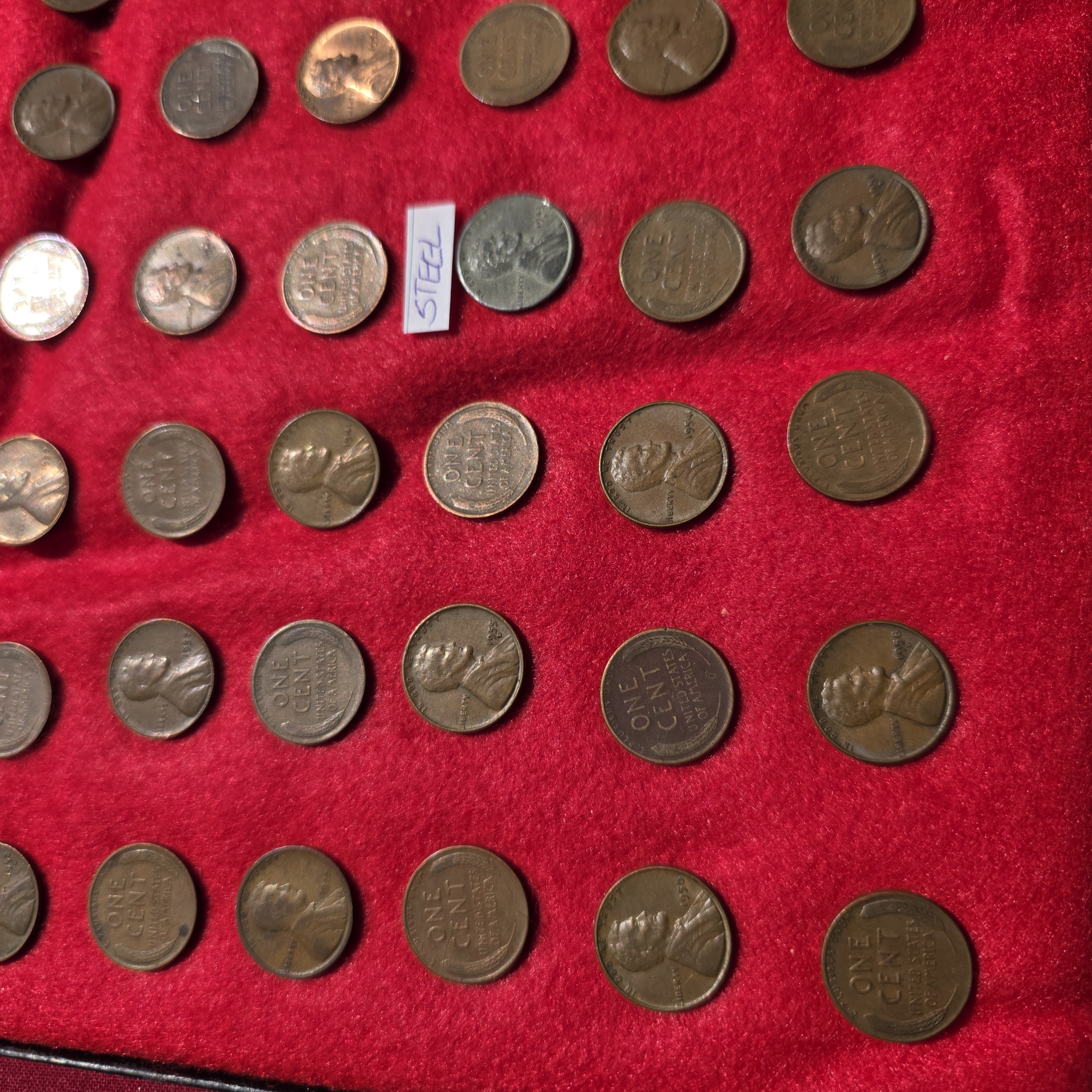 Lincoln Wheat Penny Collection with Steel Cent, Mixed Lot โ photo 3