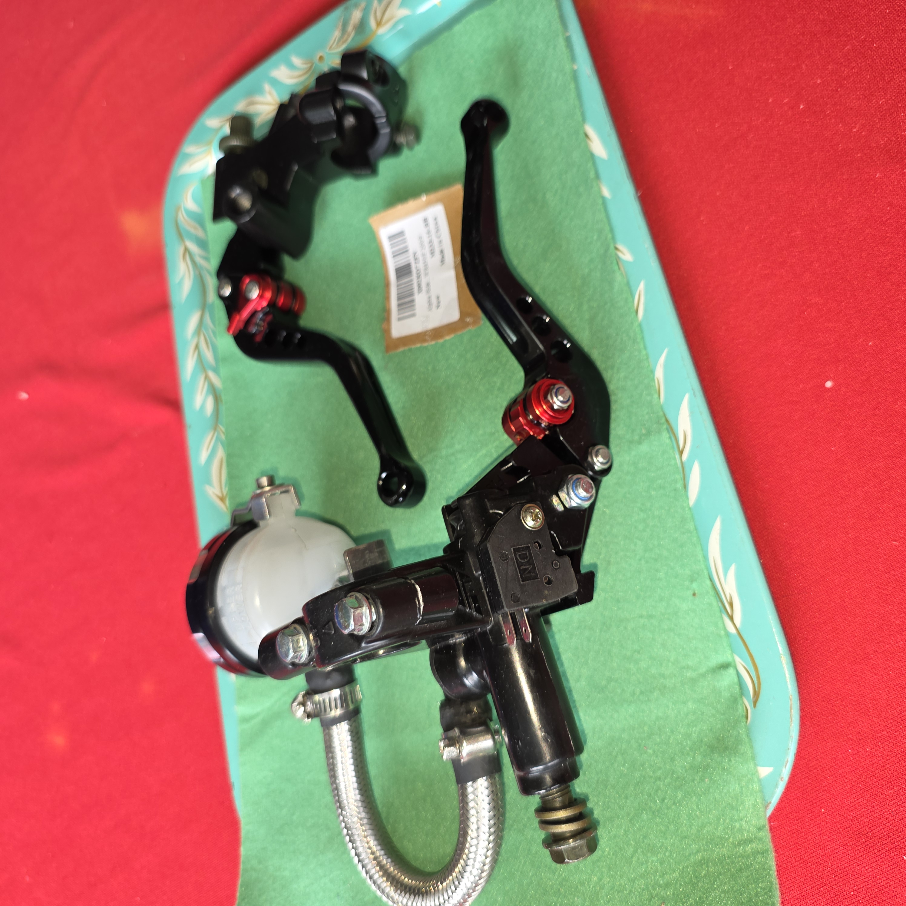 Motorcycle Brake & Clutch Master Cylinder Lever Set, New โ photo 2